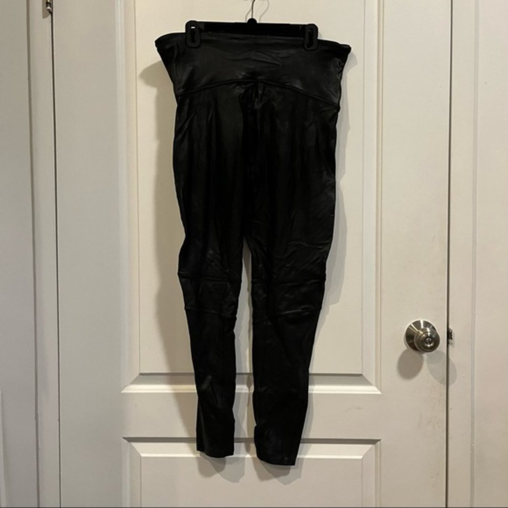 Spanx Faux Leather Moto Leggings - Picture 6 of 7